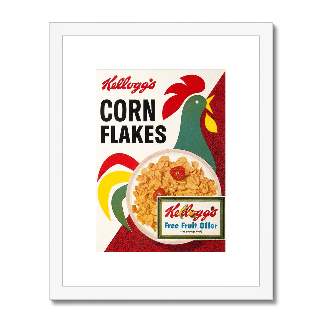 Kellogg's™ Corn Flakes Retro Box Framed & Mounted Print