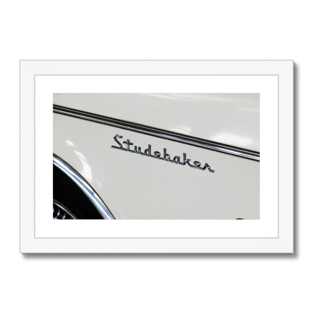 Studebaker® Ivory Car Logo Framed & Mounted Print