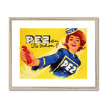 PEZ Lady Red Hair Red Dispenser Framed & Mounted Print