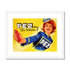 PEZ Lady Red Hair Red Dispenser Framed & Mounted Print