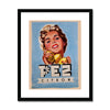 PEZ Lady Head Lemons Framed & Mounted Print