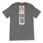 Pan Am® DFW Luggage Tag Unisex Short Sleeve T-Shirt